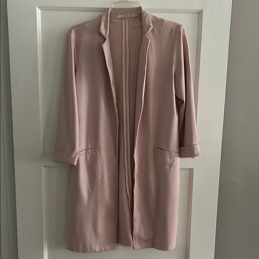 Stylish Pink Longline Blazer